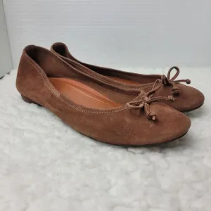 Vionic Callisto Women's Ballet Flats Size 10 Brown Suede Bow Accent New