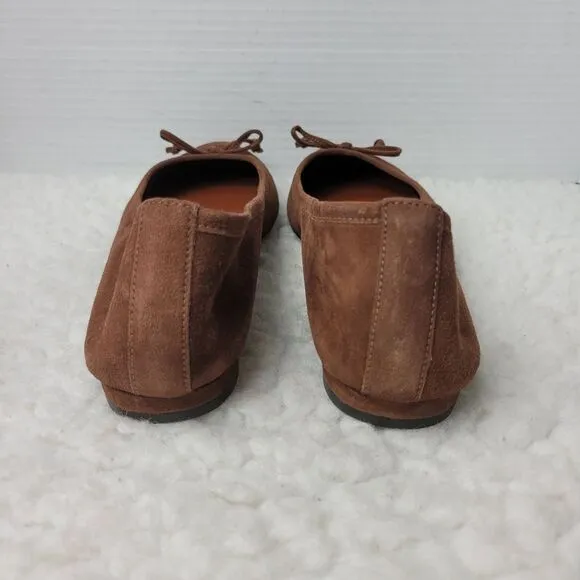 Vionic Callisto Women's Ballet Flats Size 10 Brown Suede Bow Accent New