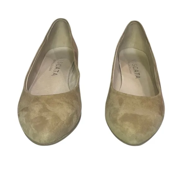 Viscata Barcelona Roma Suede Flats in Camel