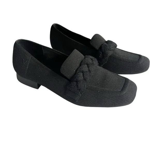 Vivaia 42 black Square-Toe Knot Loafers (Caitlin 2.0)