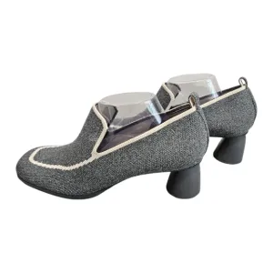 Vivaia Quinn Loafers Square Toe Gray Heels Size EU42 US11.5
