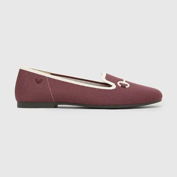 Vivaia Round-Toe Patterned Loafers in Brick Size 41