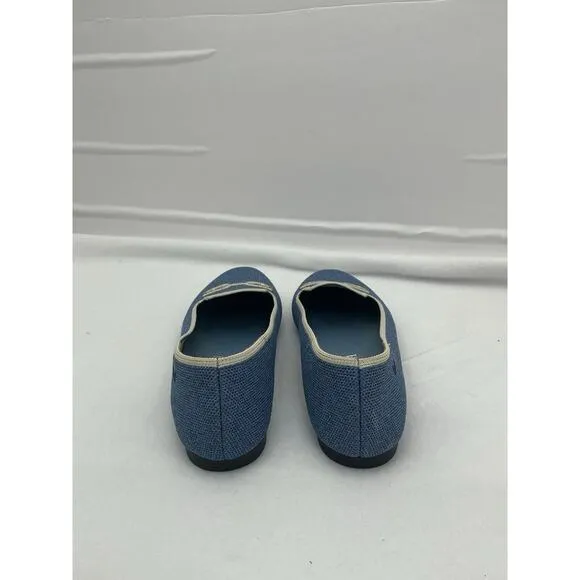 Vivaia Round Toe Woven Knit Loafer Size 38-7 Blue