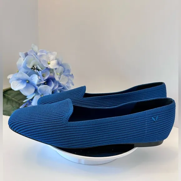 VIVAIA Square Toe Samantha Knit Breathable Loafers Flats Size 38.5 (EU) 7.5 (US)