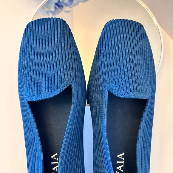 VIVAIA Square Toe Samantha Knit Breathable Loafers Flats Size 38.5 (EU) 7.5 (US)