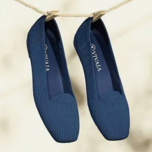 VIVAIA Square Toe Samantha Knit Breathable Loafers Flats Size 38.5 (EU) 7.5 (US)