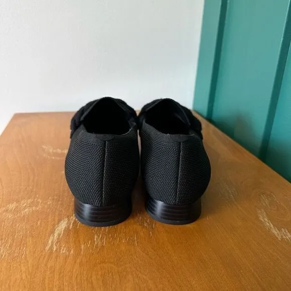 Vivaia Women’s Black Square-Toe Knot Caitlin 2.0 Vintage Loafers