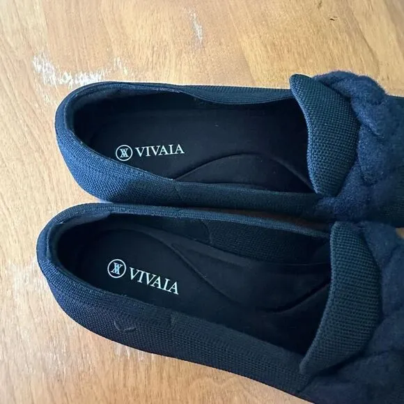 Vivaia Women’s Black Square-Toe Knot Caitlin 2.0 Vintage Loafers