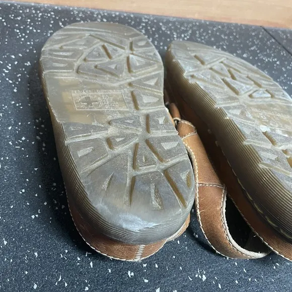 Vtg Dr Doc Martens Leather Fisherman Chunky Sandal Sz 13 England Y2K 90s Mens