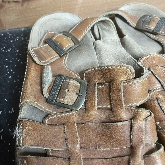 Vtg Dr Doc Martens Leather Fisherman Chunky Sandal Sz 13 England Y2K 90s Mens