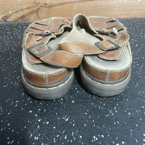 Vtg Dr Doc Martens Leather Fisherman Chunky Sandal Sz 13 England Y2K 90s Mens