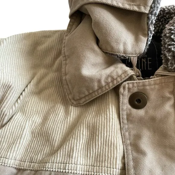 VTG Jonathan Stone Barn Chore Coat M Sherpa Corduroy Canvas Utility Street Farm