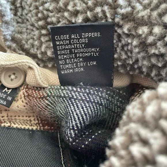 VTG Jonathan Stone Barn Chore Coat M Sherpa Corduroy Canvas Utility Street Farm