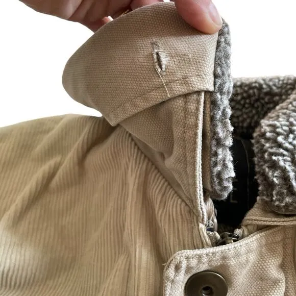 VTG Jonathan Stone Barn Chore Coat M Sherpa Corduroy Canvas Utility Street Farm