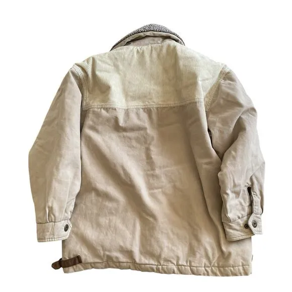 VTG Jonathan Stone Barn Chore Coat M Sherpa Corduroy Canvas Utility Street Farm