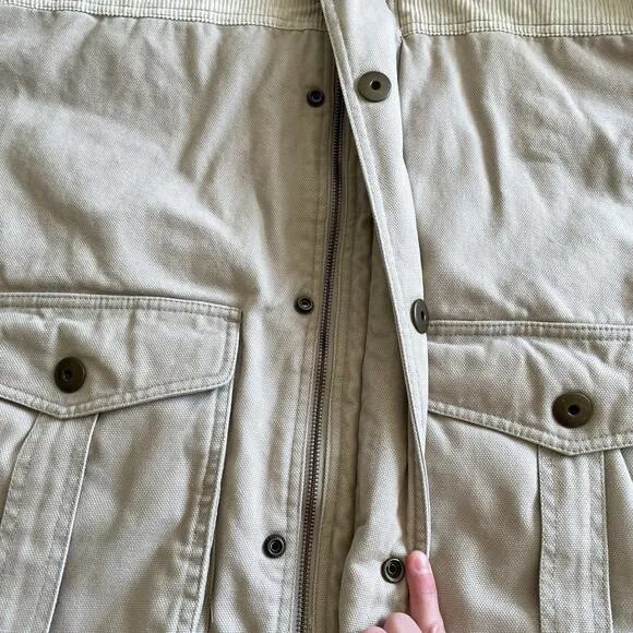 VTG Jonathan Stone Barn Chore Coat M Sherpa Corduroy Canvas Utility Street Farm