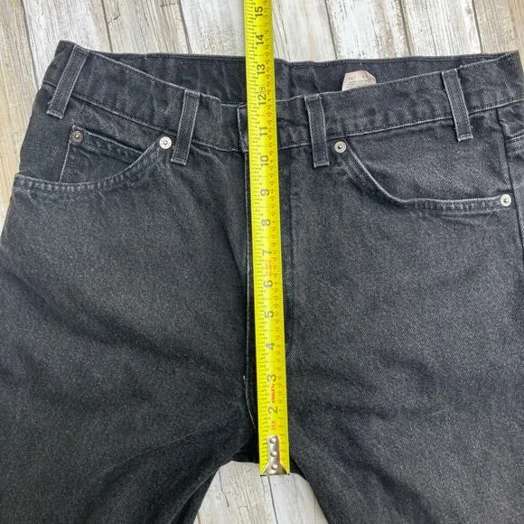 VTG Levis Jeans 505 Orange Tab 33x30 Act 32x27 Black Denim Straight Classic 90s