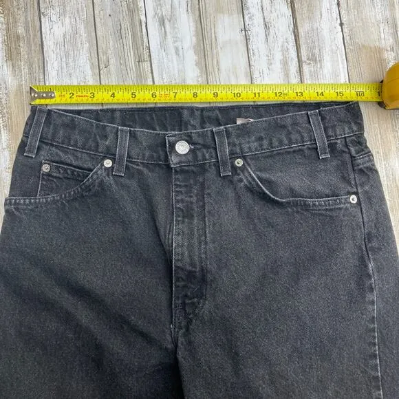 VTG Levis Jeans 505 Orange Tab 33x30 Act 32x27 Black Denim Straight Classic 90s