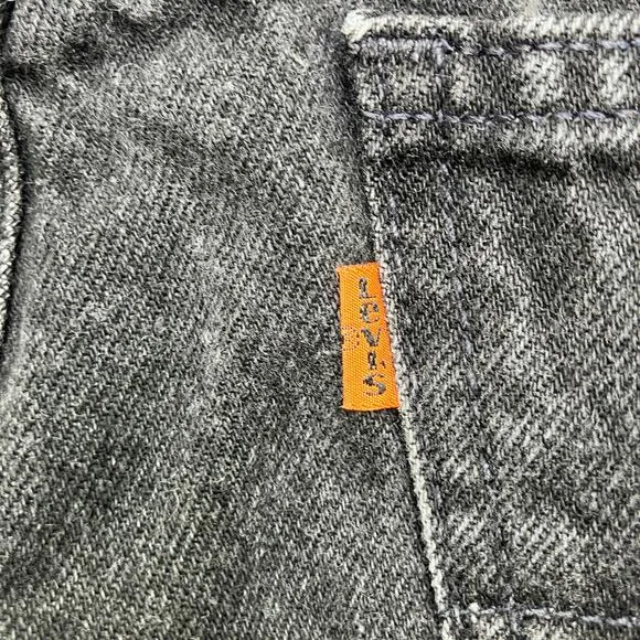 VTG Levis Jeans 505 Orange Tab 33x30 Act 32x27 Black Denim Straight Classic 90s