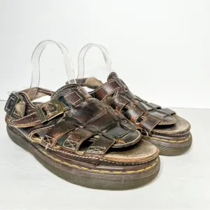 VTG Y2K Dr. Martens Chunky Fisherman Leather Sandals Slingback Size 10 Men’s