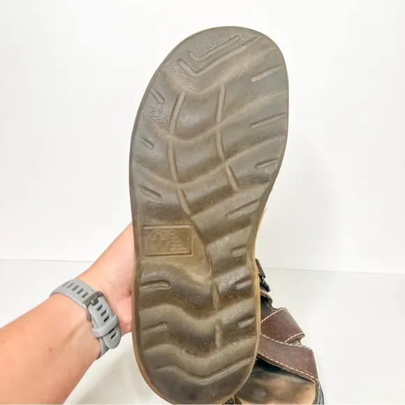 VTG Y2K Dr. Martens Chunky Fisherman Sandals Brown Leather Size 10 MadeinEngland