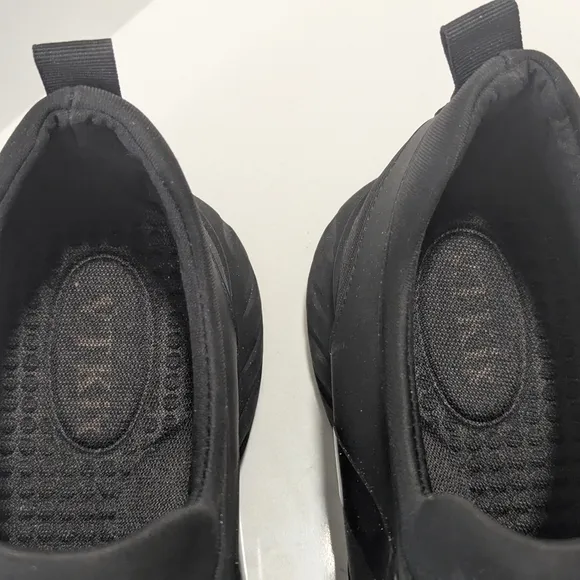 VTKIX Men's Slip-On Leather Knitted Invisible Black Size 16 Athletic Sneakers