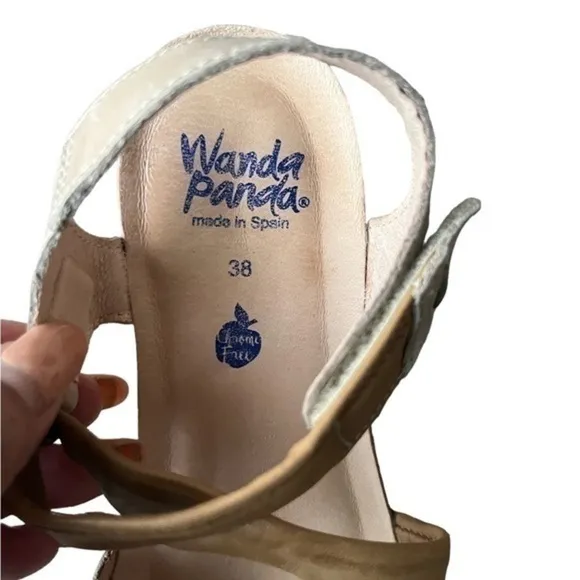 Wanda Panda Women's Tamina Leather Sandals Size 7 (EUR38