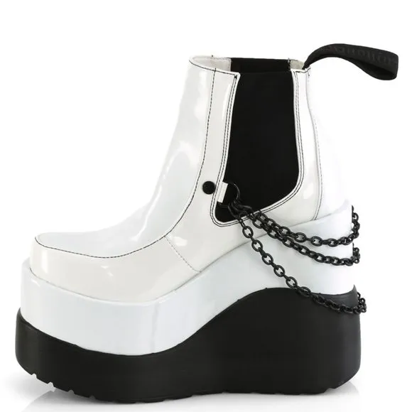 Wedge Platform Gothic Chelsea Ankle Boots