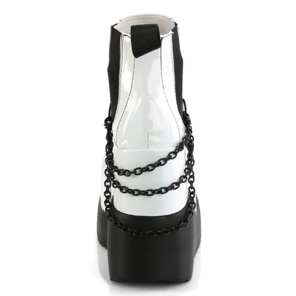 Wedge Platform Gothic Chelsea Ankle Boots