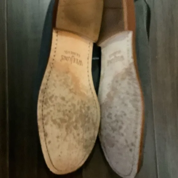 Weejuns G.H. Bass &amp; Co. Loafers Slip On Gray Canvas Leather Accents Size…
