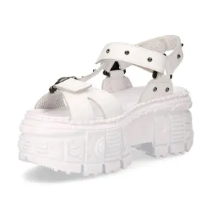 White Platform New Rock Sandals