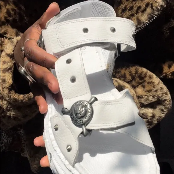 White Platform New Rock Sandals