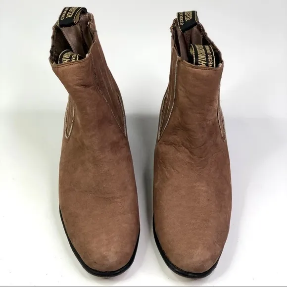 Winchester Mexican Chelsea boots light brown leather double gored pull tabs 7