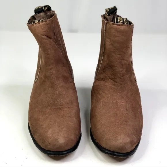 Winchester Mexican Chelsea boots light brown leather double gored pull tabs 7