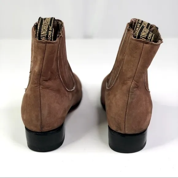 Winchester Mexican Chelsea boots light brown leather double gored pull tabs 7
