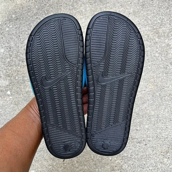 WMNS NIKE BENASSI SLIDES JUSTDO IT TURQUOISE TEAL KEY LIMES BLACKS WHITES