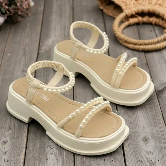 Women Thick-Soled Wedge Heel Sandals, New Summer Beach Outdoor Roman Slippers