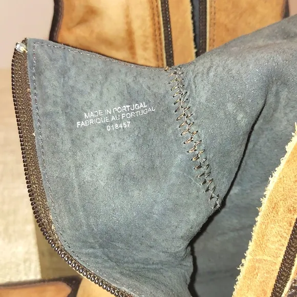 Women's Anthropology Genuine Suede Leather Zip Heeled Boits