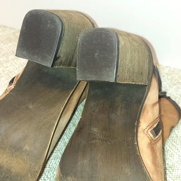Women's Anthropology Genuine Suede Leather Zip Heeled Boits