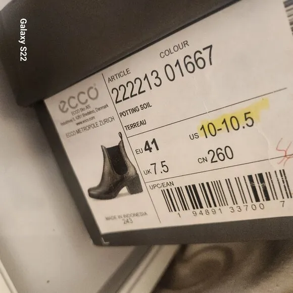 Women's ECCO® Metropole Zurich Leather Chelsea Boots. Brown. NIB. 10-10.5