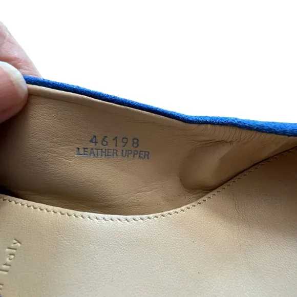 Women’s J Crew Size 8 Blue Cece Genuine Suede Leather Made in Italy Ballet Flats