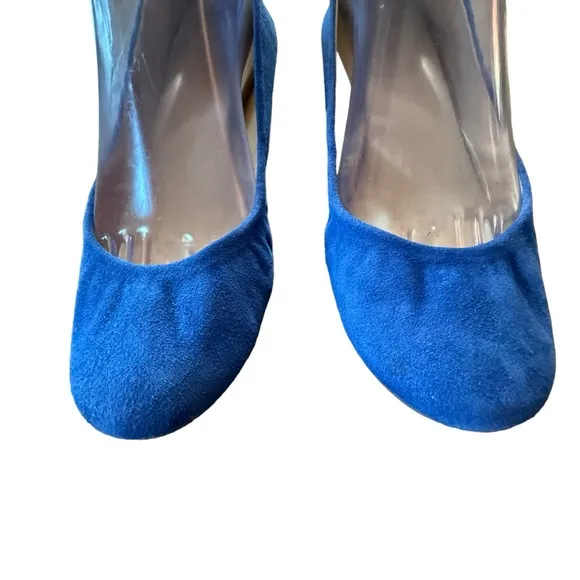 Women’s J Crew Size 8 Blue Cece Genuine Suede Leather Made in Italy Ballet Flats