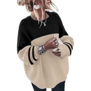 Womens Oversized Sweaters Loose Solid Casual Long Sleeve Mock Neck