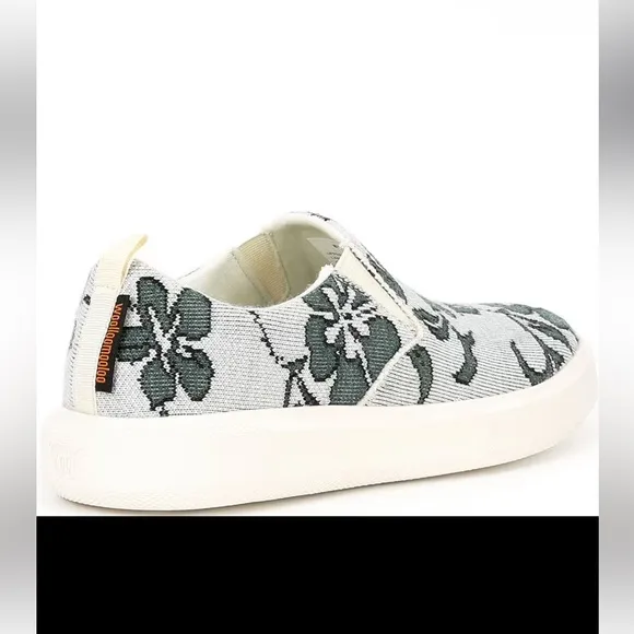 Woolloomooloo Byron Floral Wool Slip-On Sneakers Hoffman Collab in Indah Ecru
