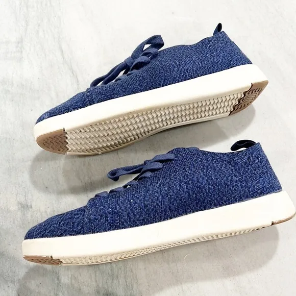 Woolloomooloo Sneakers Darwin Australian Merino Wool Blue Lace Up Knit Shoes 37