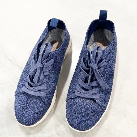 Woolloomooloo Sneakers Darwin Australian Merino Wool Blue Lace Up Knit Shoes 37