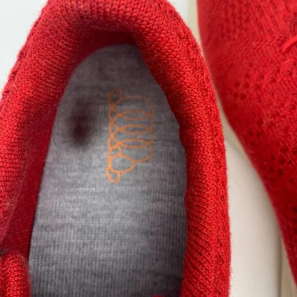 Woolloomooloo Sneakers Tennis Shoes Belmont Merino Wool Red Fits sizes 9.5-10