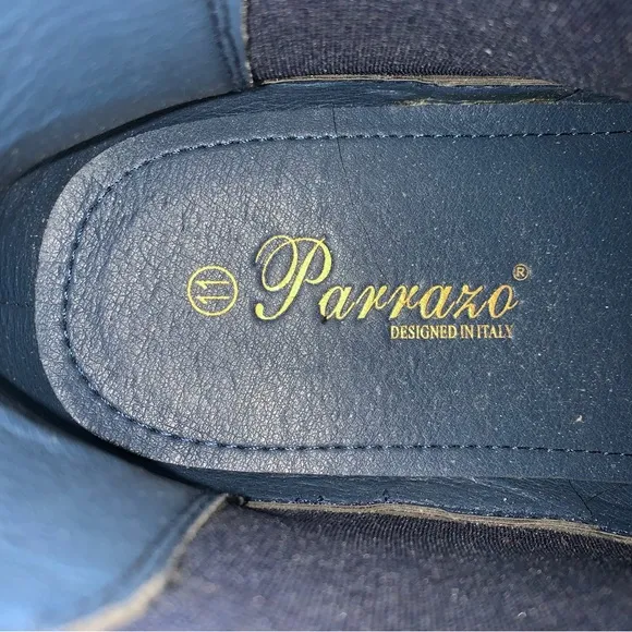 Wrn 1X 💰 PARRAZO Italian made blue Chelsea suede men’s Boots size 11