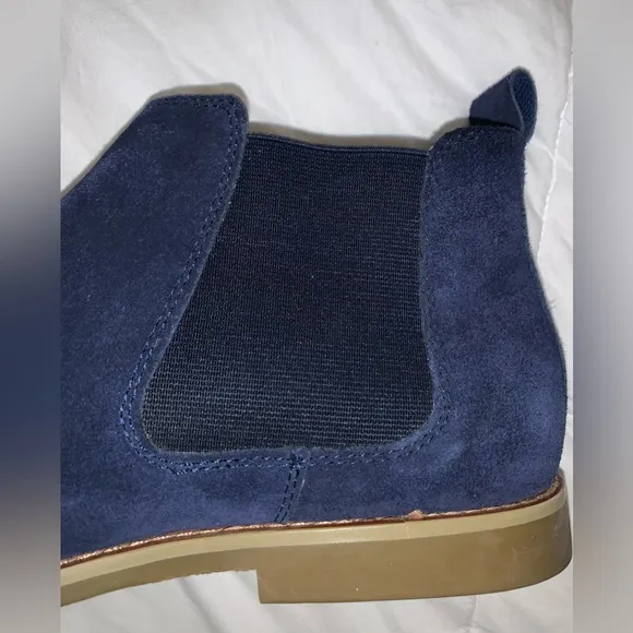 Wrn 1X 💰 PARRAZO Italian made blue Chelsea suede men’s Boots size 11
