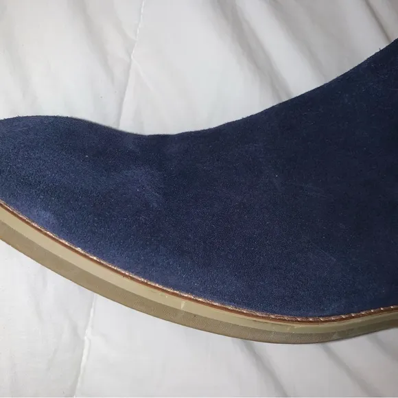 Wrn 1X 💰 PARRAZO Italian made blue Chelsea suede men’s Boots size 11
